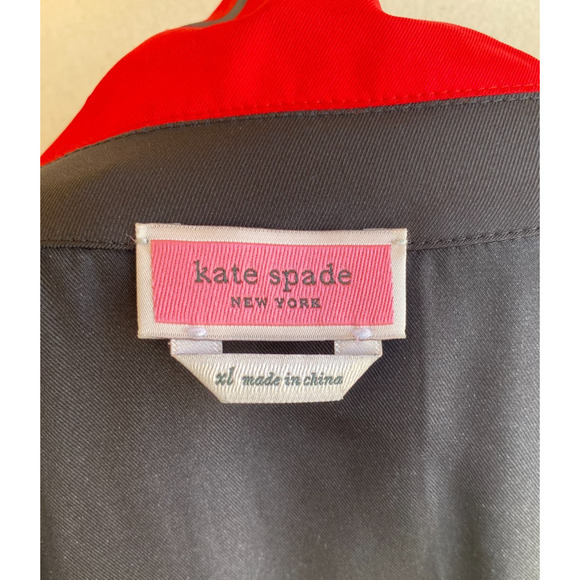 Kate Spade Rose Border Silk Blend Button Down Blouse, Size XL - Picture 8 of 8